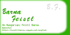 barna feistl business card